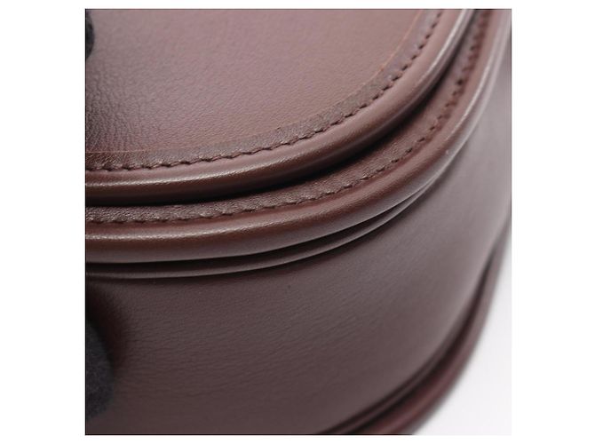 Céline Borsa a tracolla Celine Buzas Triomphe in pelle marrone - vista 6