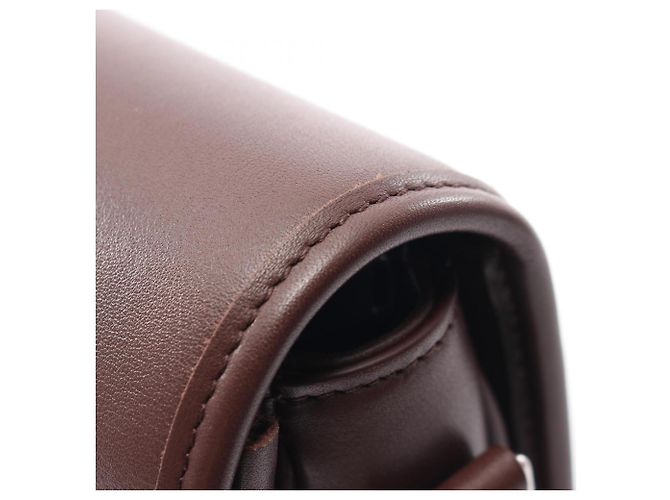Céline Borsa a tracolla Celine Buzas Triomphe in pelle marrone - vista 7