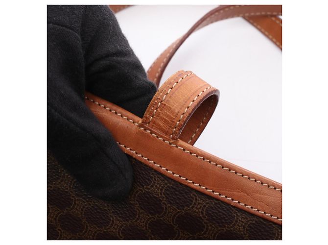 Céline Bolso Tote Celine Macadam Castaño - vista 12