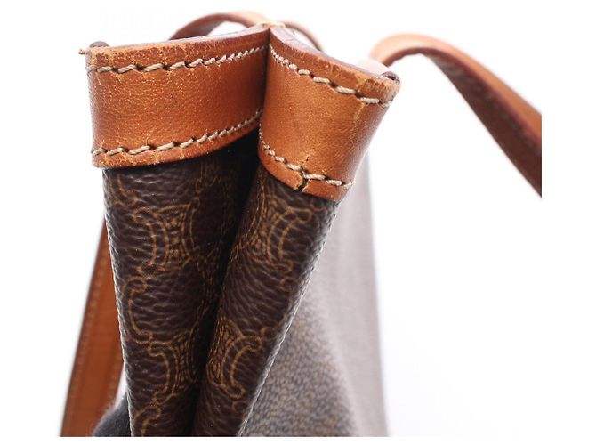 Céline Bolso Tote Celine Macadam Castaño - vista 6