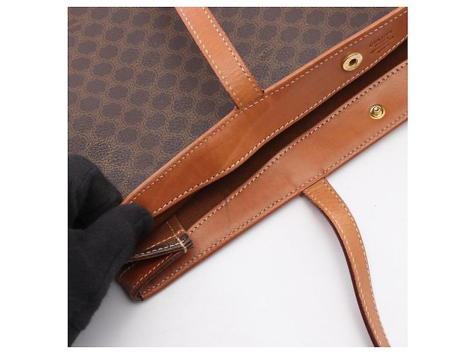 Céline Bolso Tote Celine Macadam Castaño - vista 9