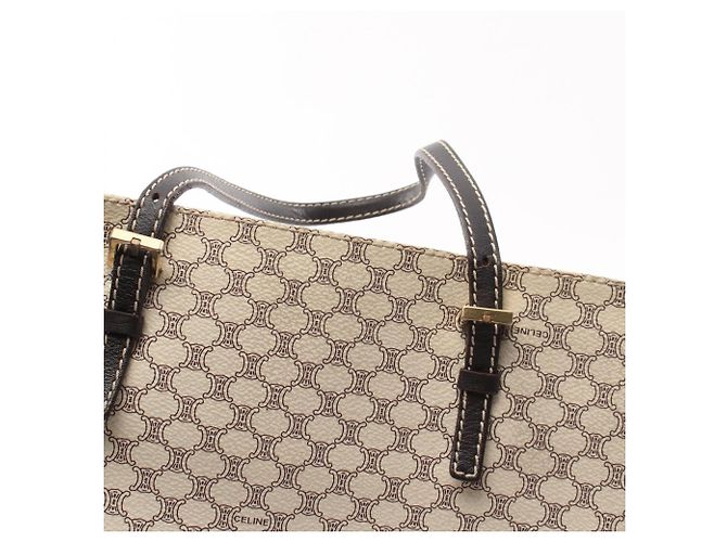 Céline Bolso Tote Celine Macadam Negro Blanco - vista 13