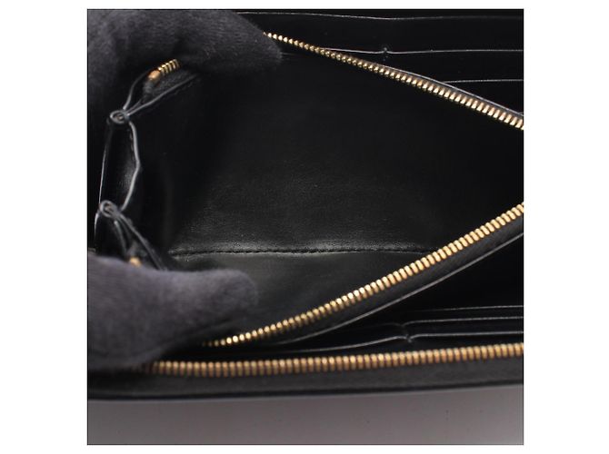 Céline Celine Large Zipped Wallet Schwarz - Ansicht 5
