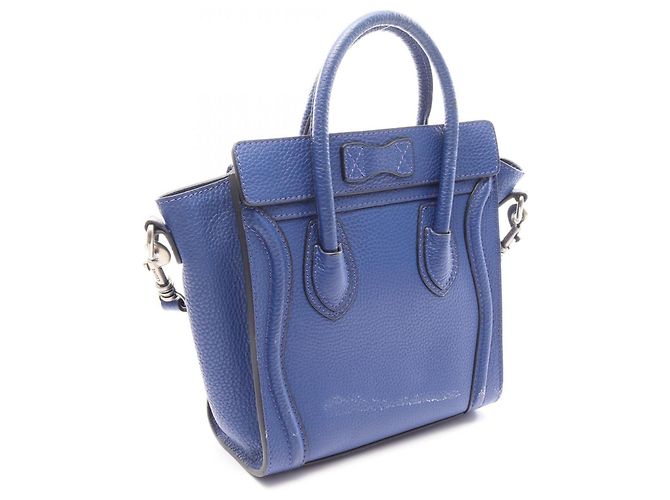 Céline Borsa a mano 2-Way Celine Luggage Nano Shopper Blu - vista 2