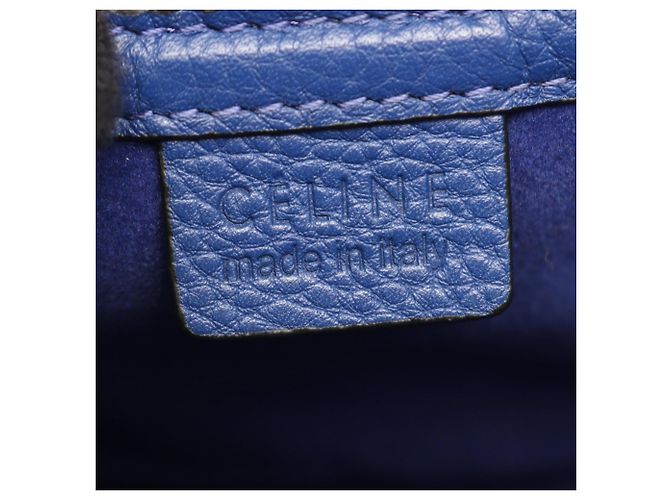 Céline Borsa a mano 2-Way Celine Luggage Nano Shopper Blu - vista 4