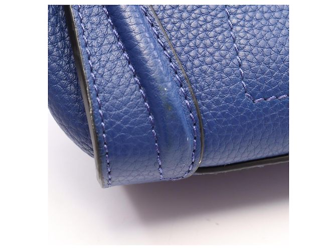 Céline Borsa a mano 2-Way Celine Luggage Nano Shopper Blu - vista 7