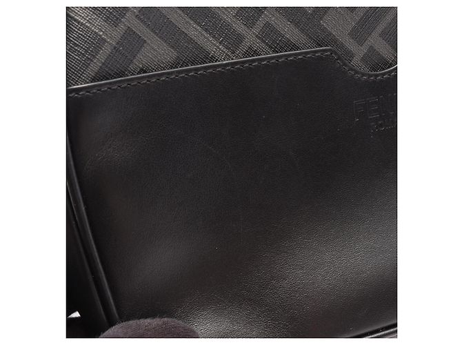 Fendi Coated Canvas Shoulder Handbag Brown Black Multiple colors - view 7