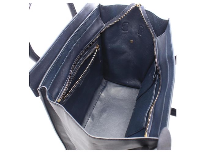 Céline Celine Luggage Mini Shopper Handtasche Marineblau - Ansicht 3