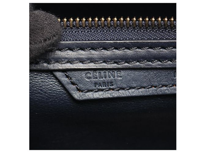 Céline Celine Luggage Mini Shopper Handtasche Marineblau - Ansicht 4