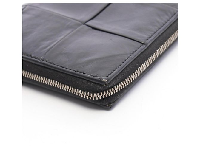Cartera larga Bottega Veneta Intrecciato Negro - vista 10