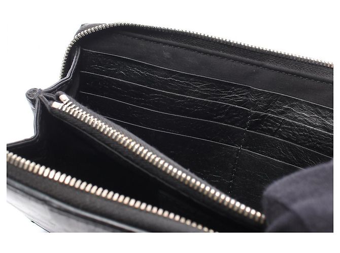 Cartera larga Bottega Veneta Intrecciato Negro - vista 6