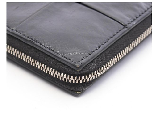 Cartera larga Bottega Veneta Intrecciato Negro - vista 8
