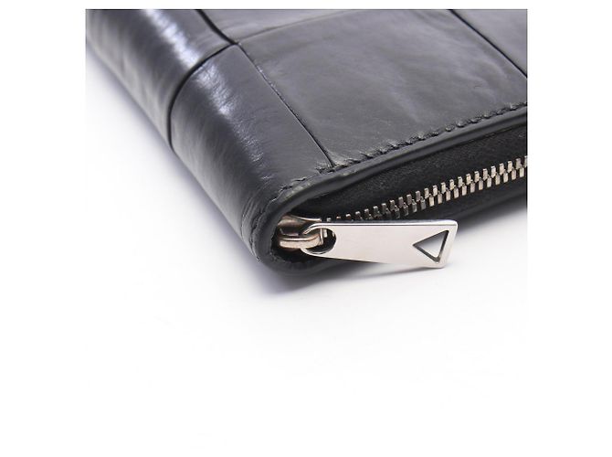 Cartera larga Bottega Veneta Intrecciato Negro - vista 9