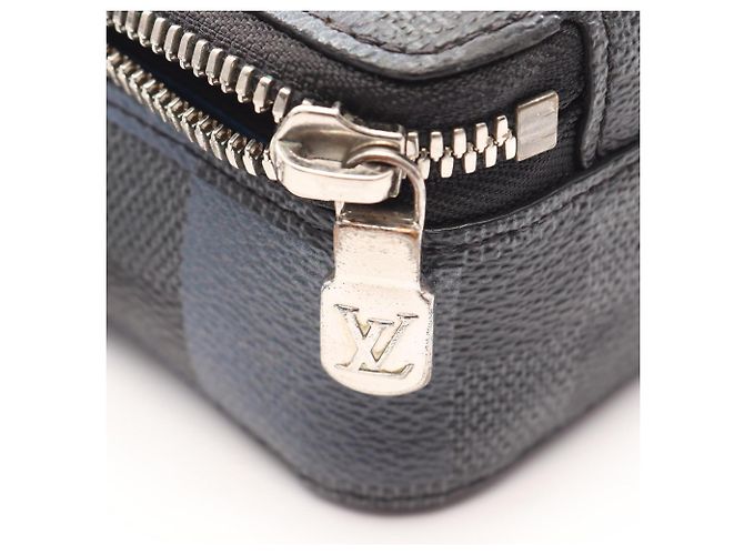 Borsa a tracolla Louis Vuitton Alpha Wearable Wallet Nero Blu Damier ebene - vista 11