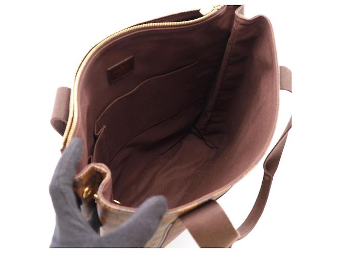 Bolso Louis Vuitton Cabas Bobour Castaño Damier ebene - vista 3