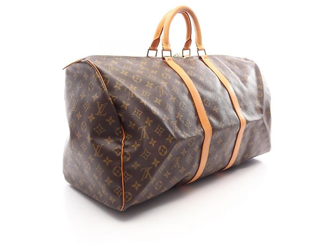 Bolso Boston Louis Vuitton Keepall 55 Monogram Castaño Monograma - vista 2