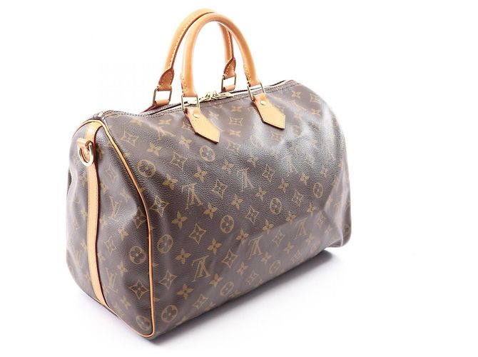 Borsa a mano Louis Vuitton Speedy Bandoulière 35 Monogram Marrone Monogramma - vista 2