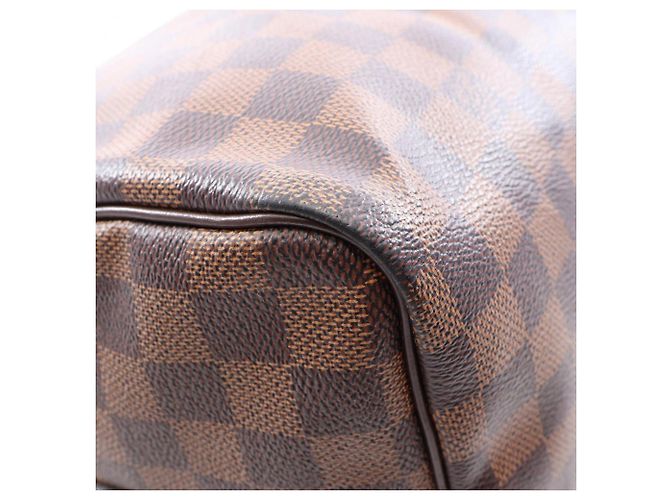 Borsa Louis Vuitton Speedy Bandoulière 30 Damier Ebene Marrone - vista 10