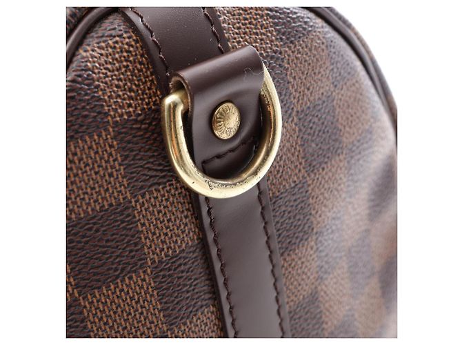 Borsa Louis Vuitton Speedy Bandoulière 30 Damier Ebene Marrone - vista 12