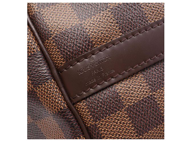 Borsa Louis Vuitton Speedy Bandoulière 30 Damier Ebene Marrone - vista 4