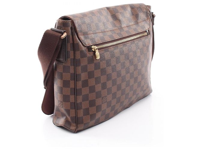 Borsa a tracolla Louis Vuitton District MM Damier Ebene Marrone - vista 2