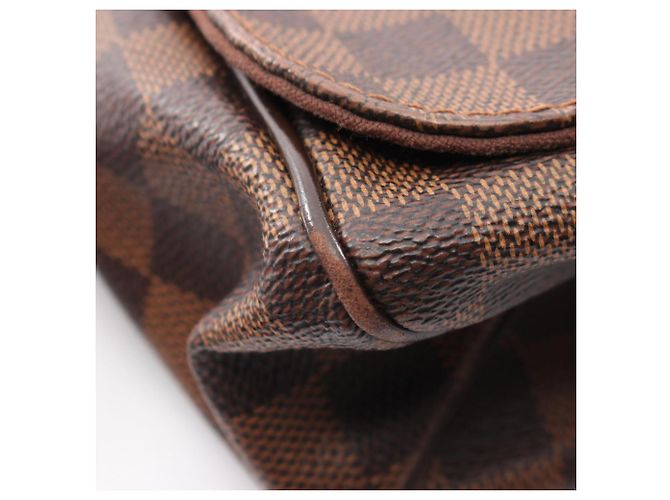 Borsa a tracolla Louis Vuitton District MM Damier Ebene Marrone - vista 7