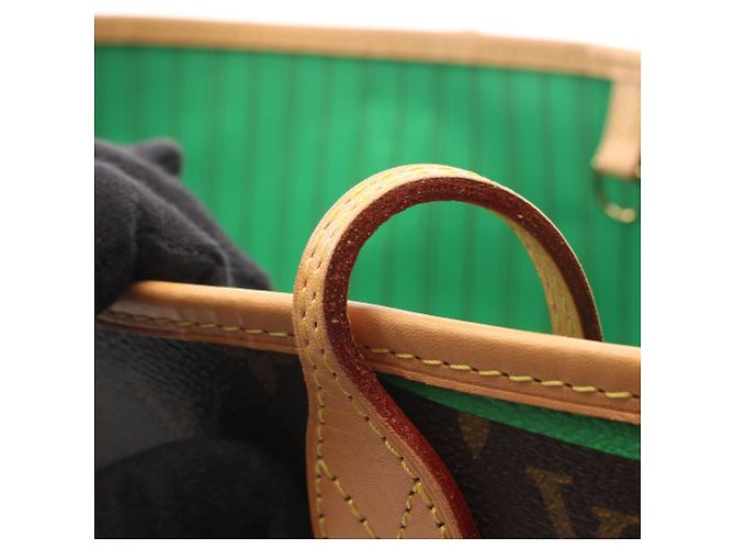 Borsa Tote Louis Vuitton Neverfull MM Hawaii Limited Edition Marrone Verde Monogramma - vista 11