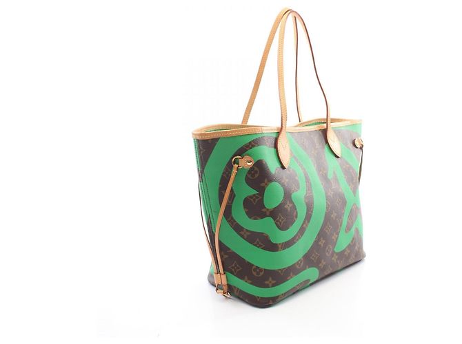 Borsa Tote Louis Vuitton Neverfull MM Hawaii Limited Edition Marrone Verde Monogramma - vista 2