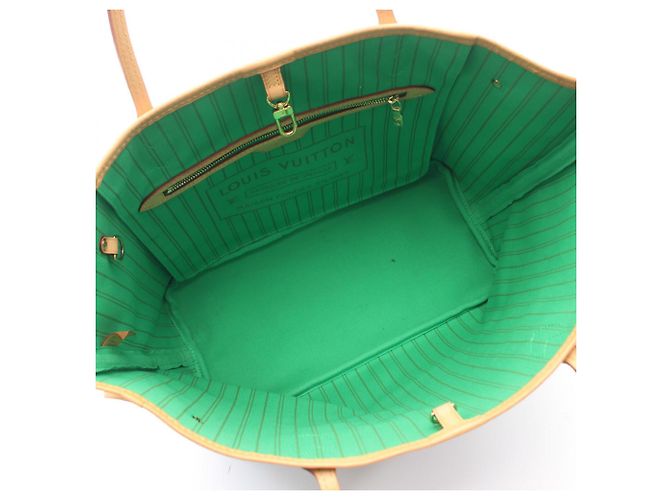 Borsa Tote Louis Vuitton Neverfull MM Hawaii Limited Edition Marrone Verde Monogramma - vista 3