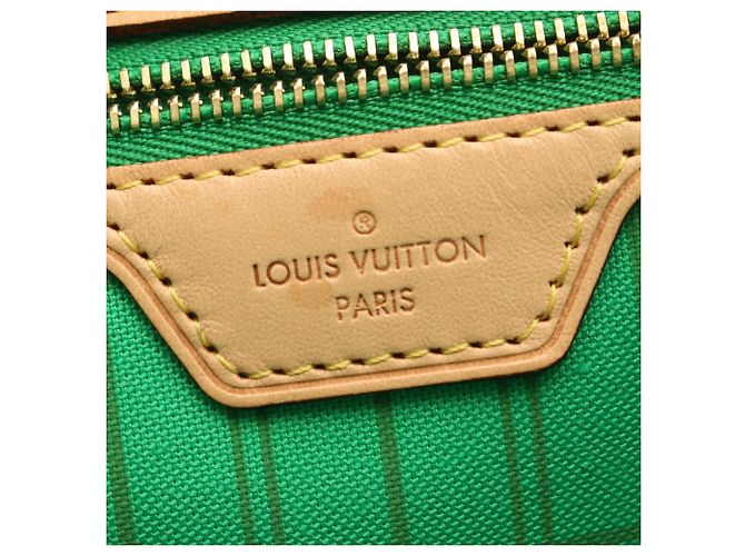 Borsa Tote Louis Vuitton Neverfull MM Hawaii Limited Edition Marrone Verde Monogramma - vista 4