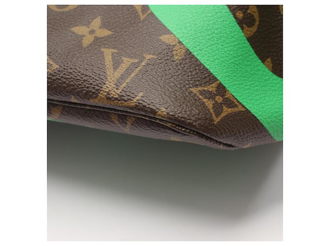 Borsa Tote Louis Vuitton Neverfull MM Hawaii Limited Edition Marrone Verde Monogramma - vista 9