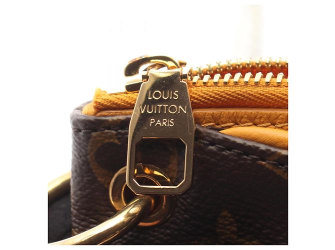 Borsa a mano 2-Way Louis Vuitton Pallas Marrone D'oro Giallo Monogramma - vista 14