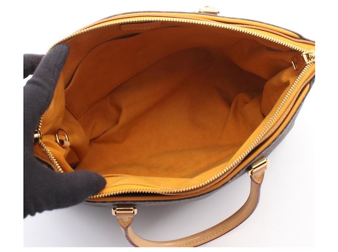Borsa a mano 2-Way Louis Vuitton Pallas Marrone D'oro Giallo Monogramma - vista 3