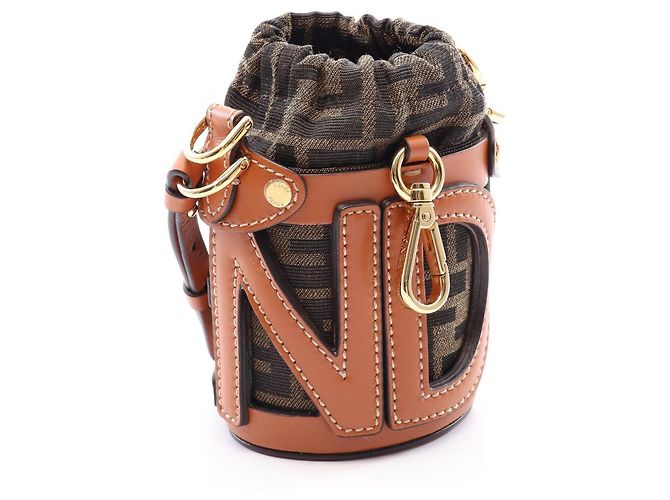 Zucca Borsa a secchiello Fendi Nano Step Out Marrone - vista 2