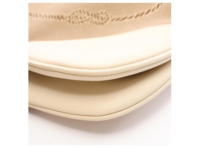Bolsa de Ombro Prada LOGO JACQUARD Bege Cru - vista 7