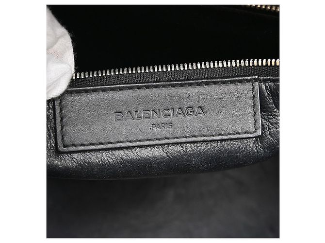 Balenciaga Le Dix Zip Cartable Top Handle Leather Medium Nero - vista 4
