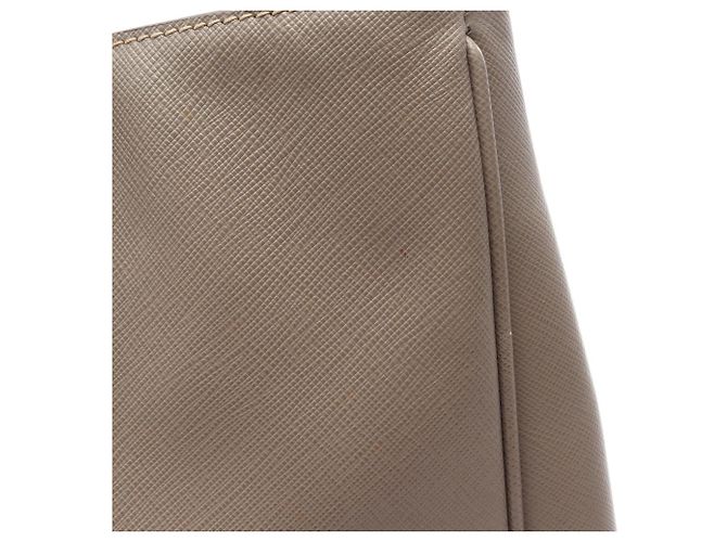 Prada Saffiano Lux Galleria Tote Bag Beige - view 11