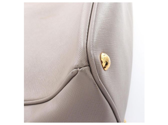 Prada Saffiano Lux Galleria Tote Bag Beige - view 12