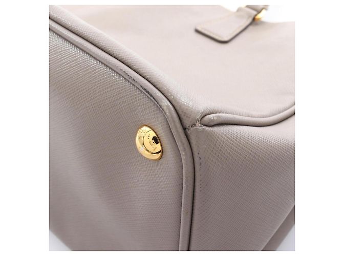 Prada Saffiano Lux Galleria Tote Bag Beige - view 13