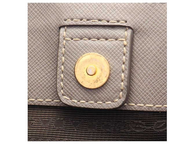 Prada Saffiano Lux Galleria Tote Bag Beige - view 6