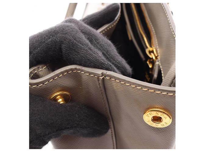 Prada Saffiano Lux Galleria Tote Bag Beige - view 8