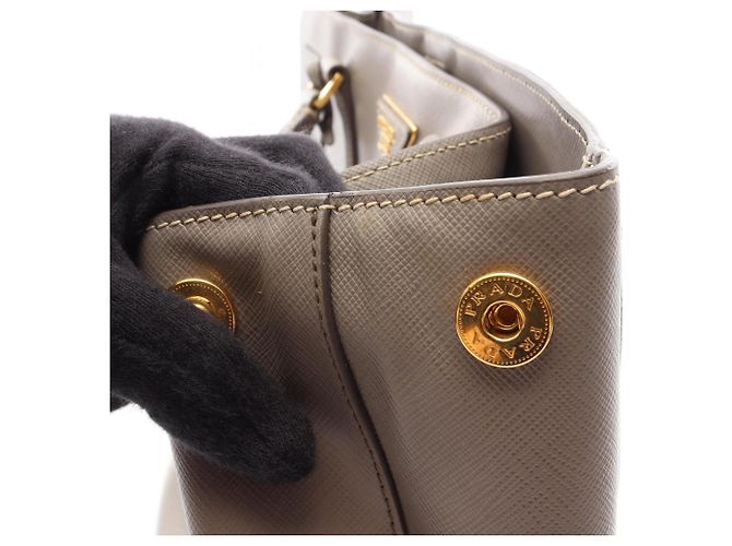 Prada Saffiano Lux Galleria Tote Bag Beige - view 9