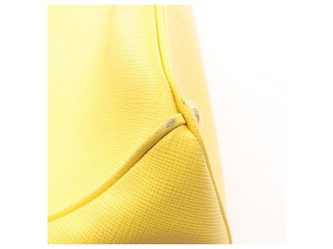 Borsa Tote 2-Way Prada Saffiano Lux Yellow Giallo - vista 11