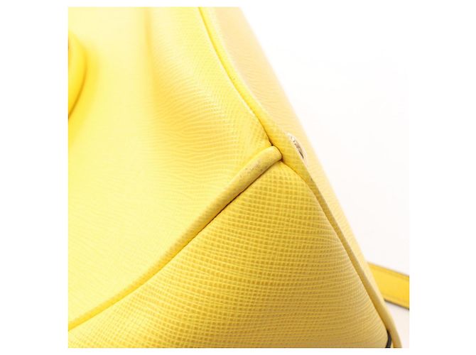 Borsa Tote 2-Way Prada Saffiano Lux Yellow Giallo - vista 14