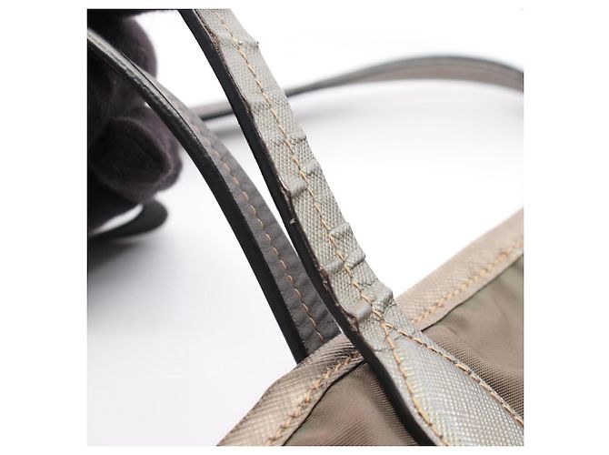 Bolso Tote Prada TESSUTO SAFFIANO Castaño - vista 11