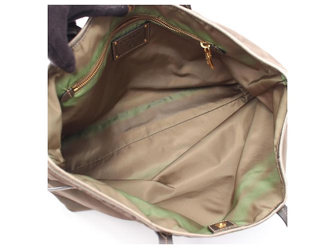 Bolso Tote Prada TESSUTO SAFFIANO Castaño - vista 3