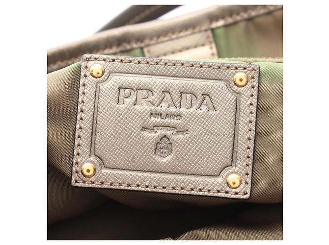 Bolso Tote Prada TESSUTO SAFFIANO Castaño - vista 4