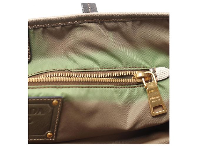 Bolso Tote Prada TESSUTO SAFFIANO Castaño - vista 5