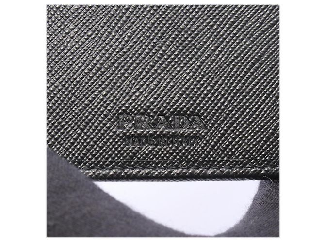 Prada Saffiano Metal Bi-fold Wallet Black - view 5