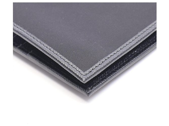 Prada Saffiano Metal Bi-fold Wallet Black - view 7
